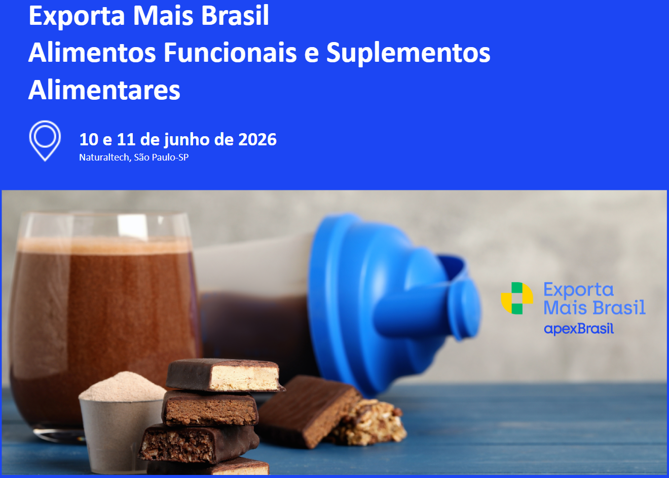 ApexBrasil promove rodadas de negócios de Alimentos Funcionais e Suplementos na NaturalTech 2026