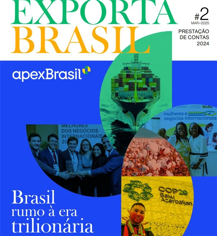 Balanço de sucesso: ApexBrasil publica nova edição da revista Exporta Brasil com resultados alcançados em 2024