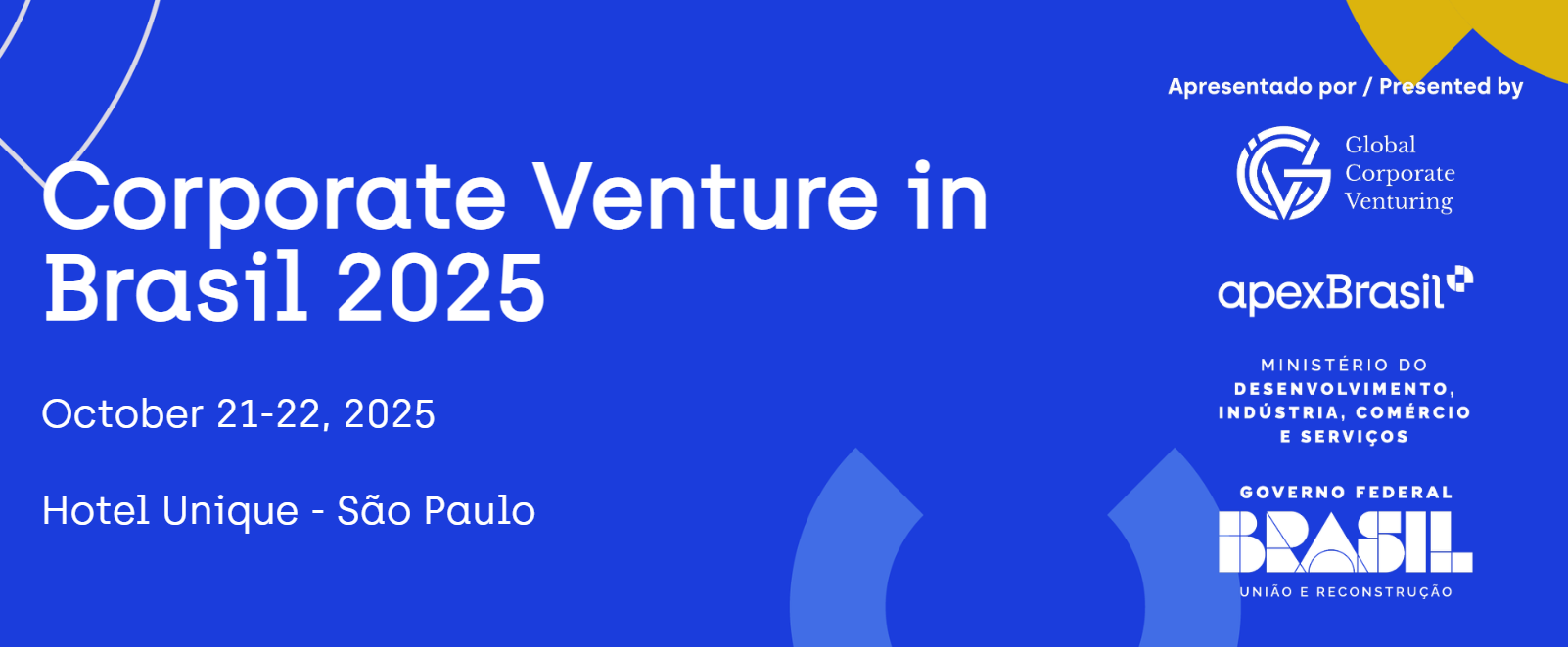 Corporate Venture in Brasil: Nomes de peso confirmados no maior evento de Corporate Venture Capital da América Latina