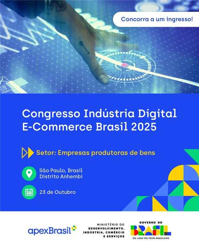 Concorra a ingresso para o Congresso Indústria Digital – E-commerce Brasil 2025 