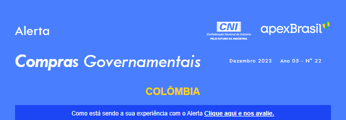 COMPRAS GOVERNAMENTAIS - COLÔMBIA - FÁRMACOS E EQUIPAMENTOS MÉDICOS – Nº 22/2023