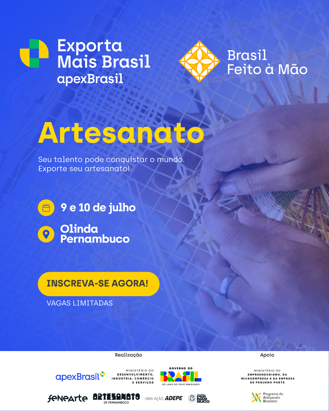 Inscrições abertas para a rodada internacional Exporta Mais Brasil - Artesanato