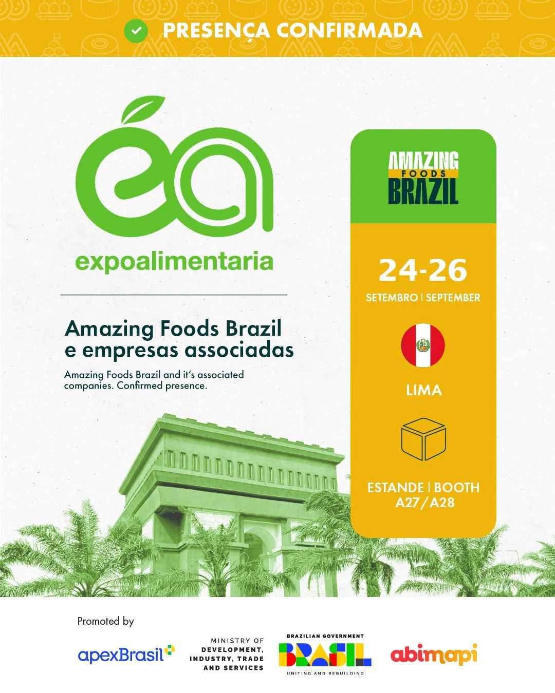Recorde de empresas do Amazing Foods Brazil na Expo Alimentaria 2025 