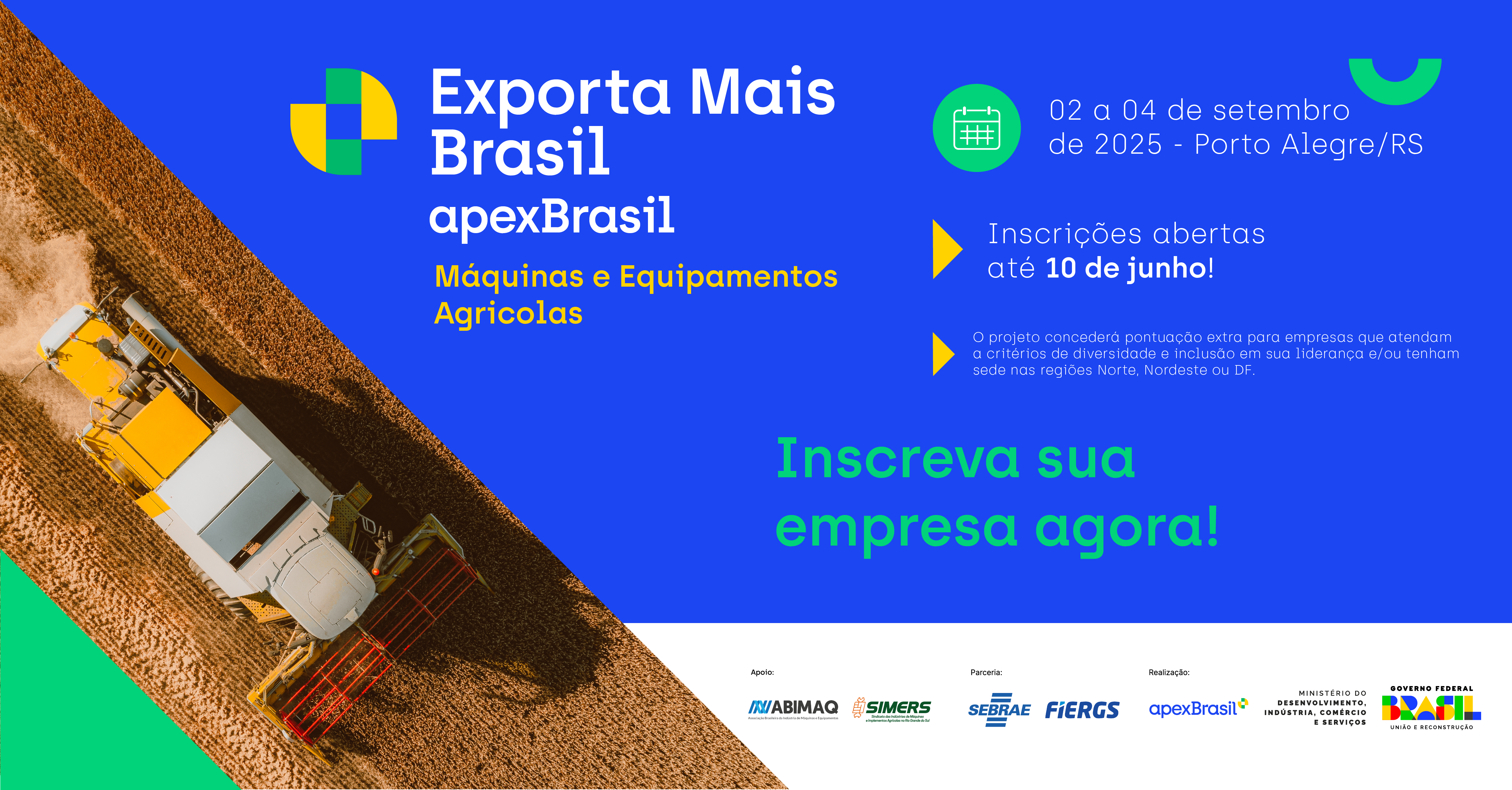 Exporta Mais Brasil traz compradores internacionais do setor de máquinas e equipamentos agrícolas para o Rio Grande do Sul