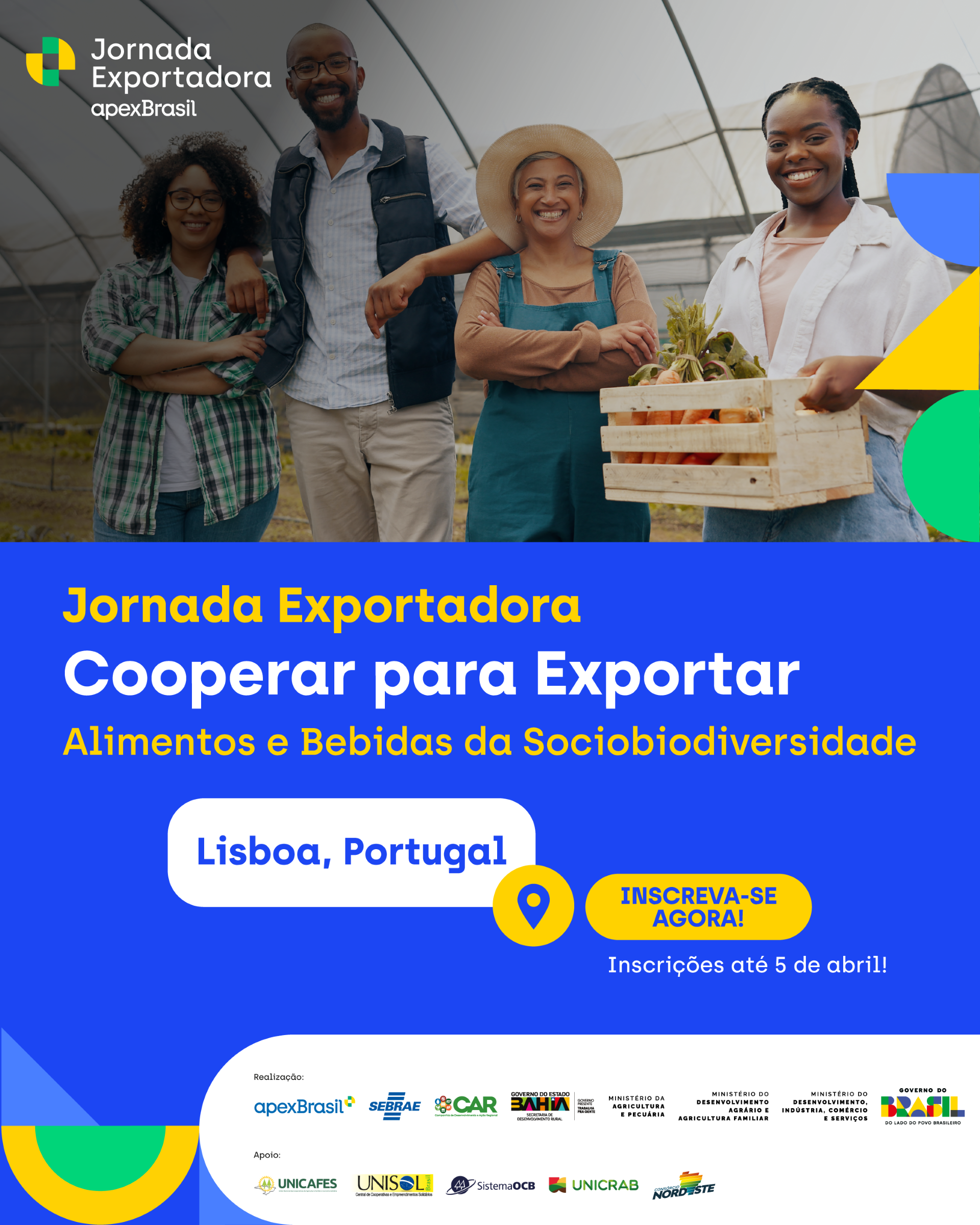 Inscrições abertas para a Jornada Exportadora Cooperar para Exportar