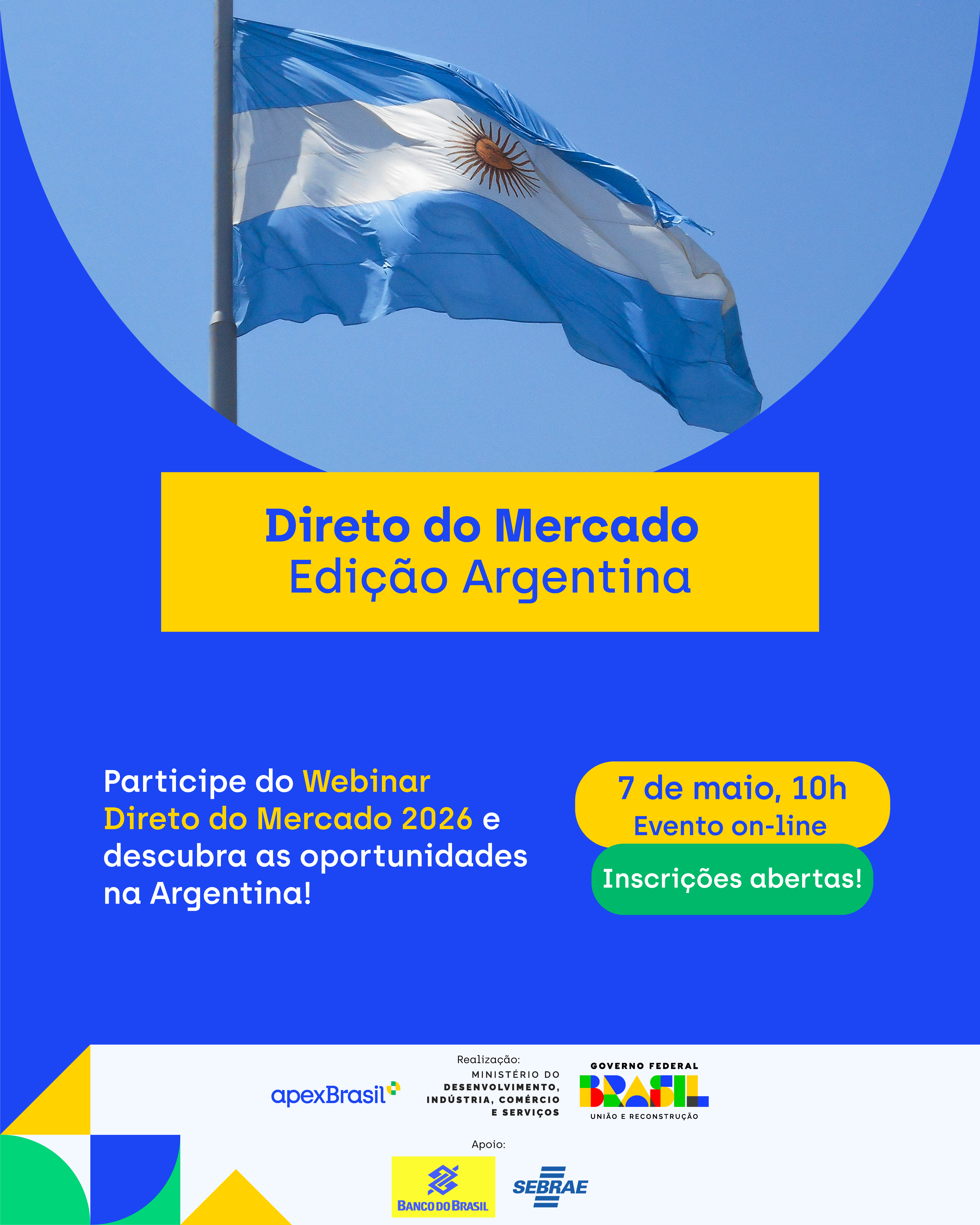 Inscrições abertas para o Direto do Mercado Argentina