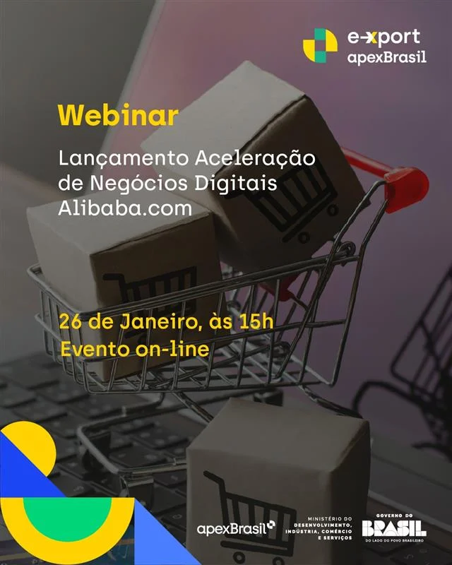 Programa da ApexBrasil conecta empresas brasileiras ao e-commerce global via Alibaba.com