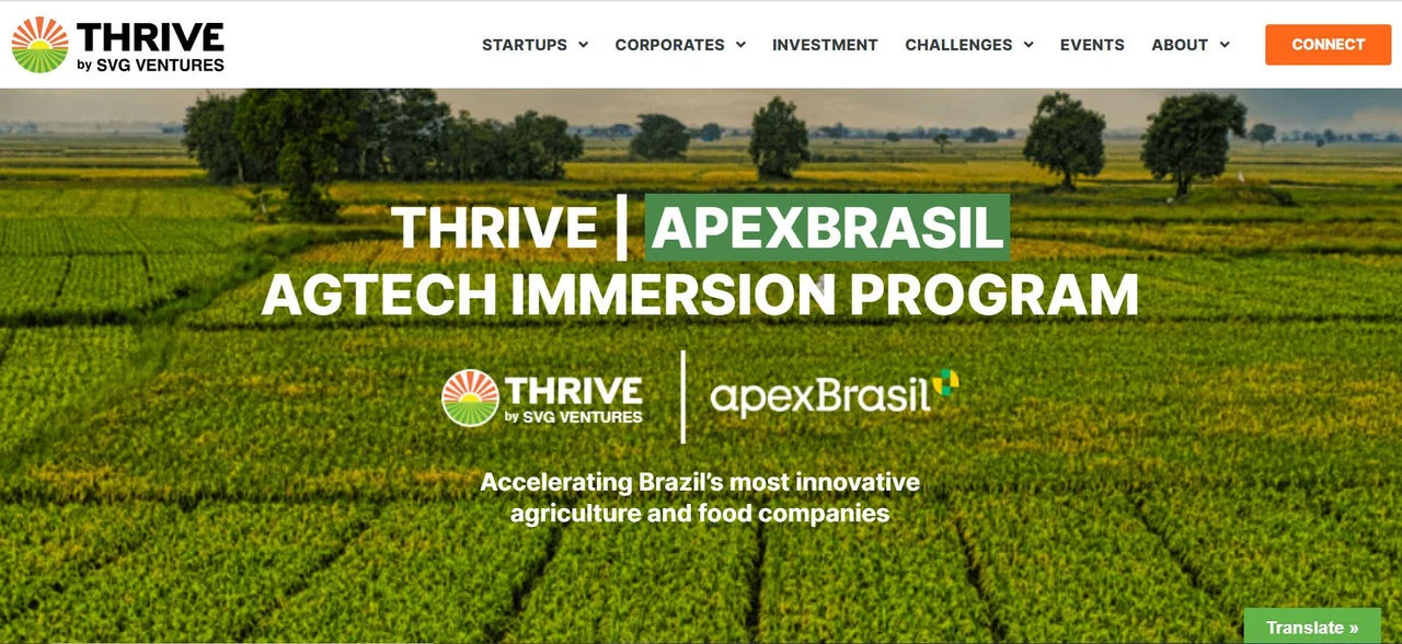  Programa da ApexBrasil e THRIVE para imersão de Agtechs & Foodtechs no Vale do Silício está com inscrições abertas