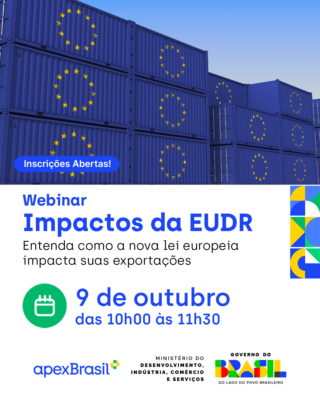 ApexBrasil promove webinar sobre a Regulamentação Europeia de Produtos Livres de Desmatamento (EUDR)