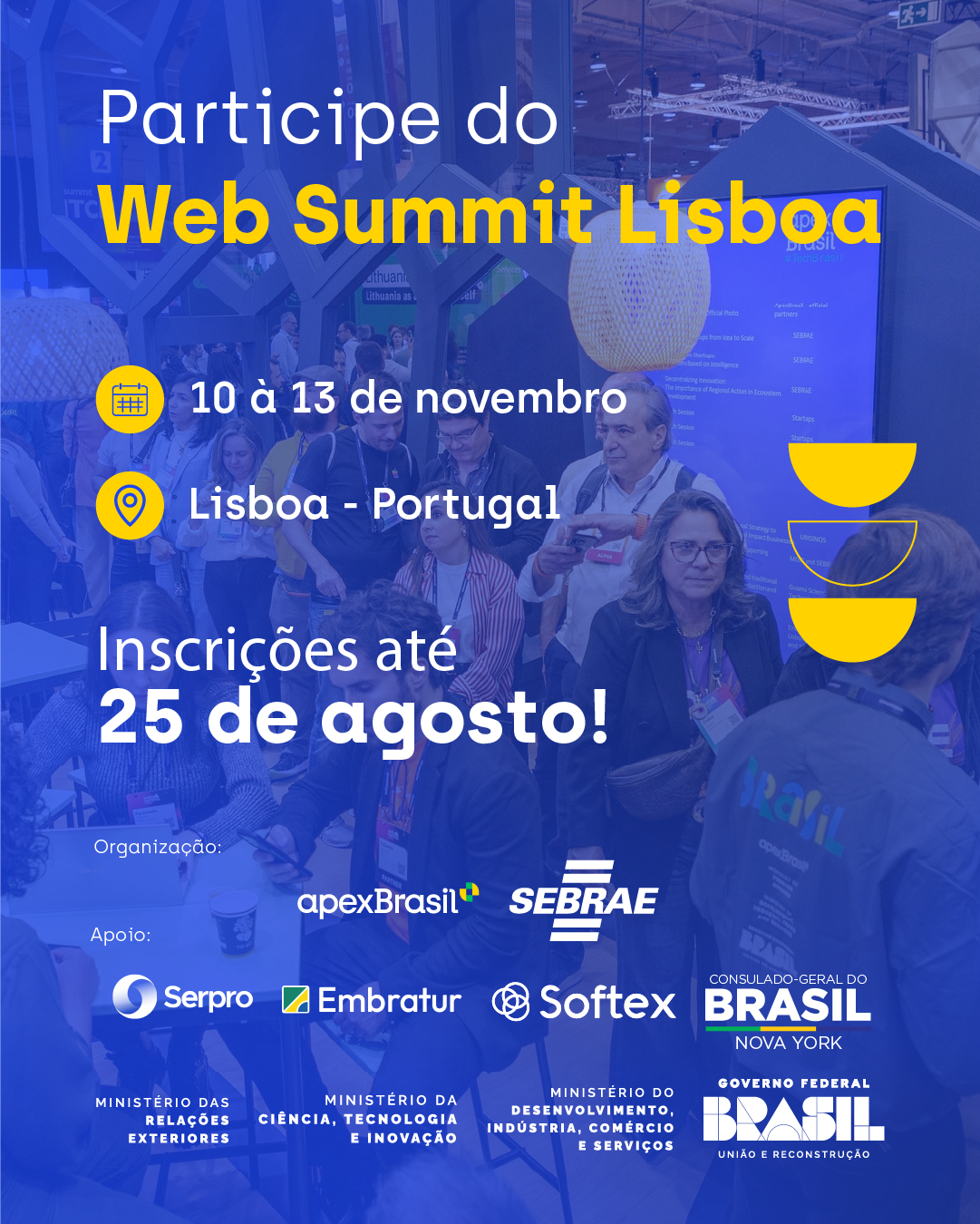 Inscrições abertas: ApexBrasil e Sebrae levarão 250 startups brasileiras ao Web Summit Lisboa 2025