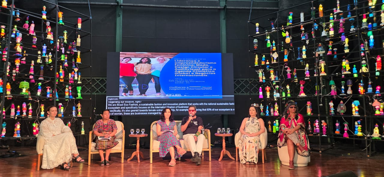 Liderança Feminina no centro do palco global: ApexBrasil, International Trade Center e Extreme Hangout promovem painel sobre economia criativa, design circular e audiovisual na COP30