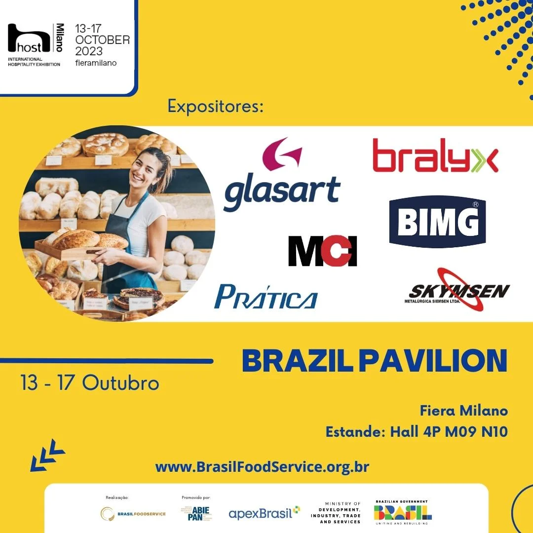 PROJETO BRASIL FOOD SERVICE NA FEIRA HOST MILANO 2023: ABIEPAN e ApexBrasil Impulsionam Empresas Brasileiras no Setor de Alimentação e Catering