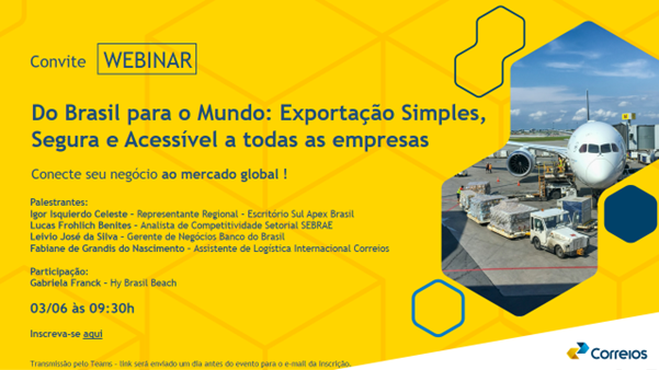Webinar “Do Brasil para o Mundo: Exportação Simples, Segura e Acessível a todas as empresas” apresenta soluções práticas para empreendedores interessados no mercado internacional 