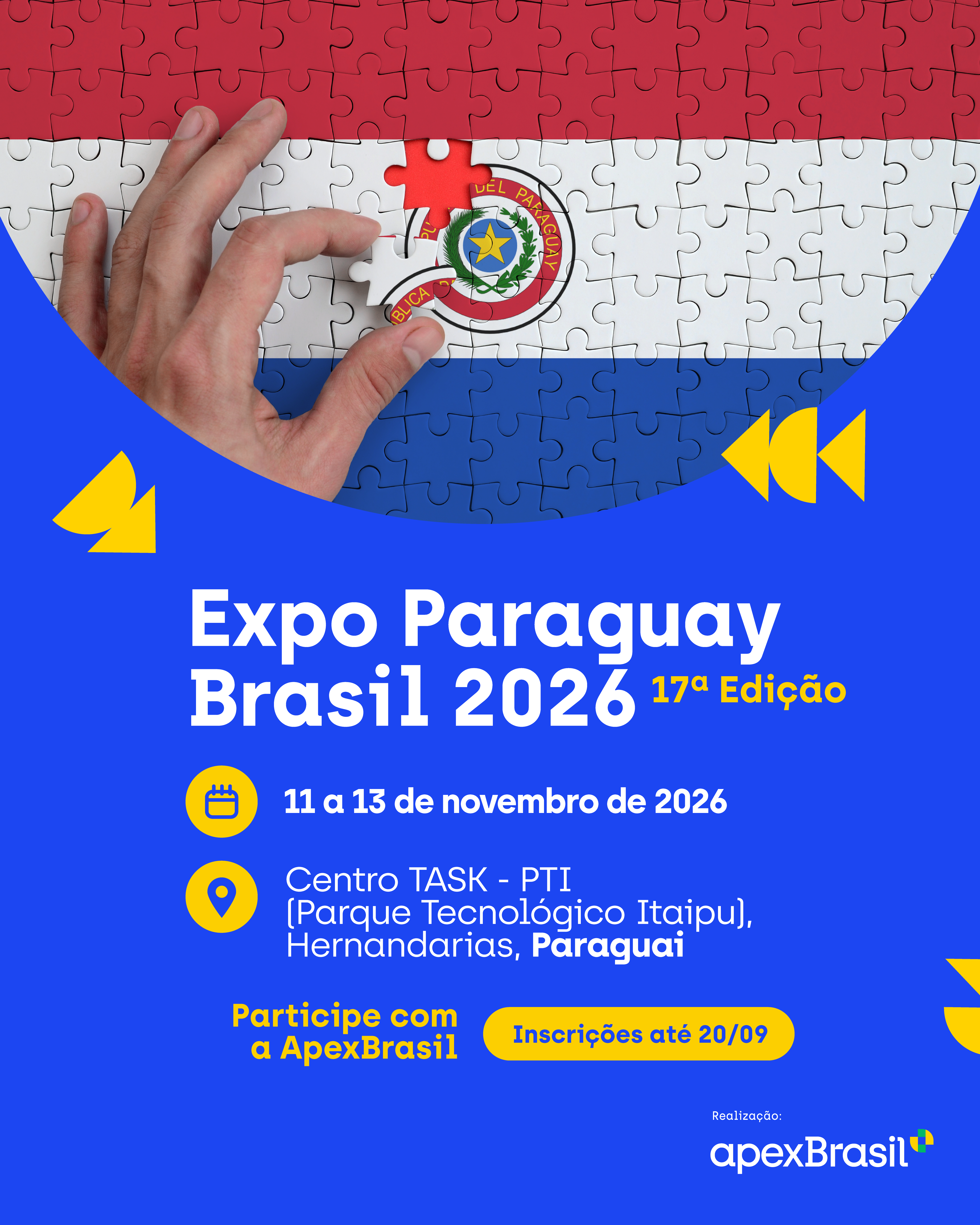 Inscrições abertas para participação de empresas brasileiras na 17ª Expo Paraguay Brasil