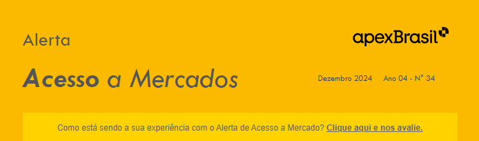 ALERTA DE ACESSO – OMC – ACORDO SPS – Nº 34/2024