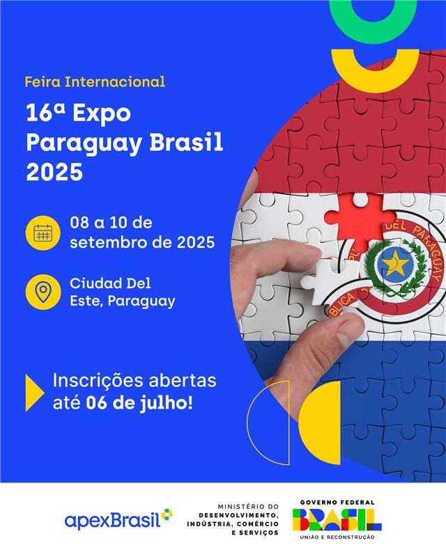Inscrições abertas para a Missão Empresarial à Expo Paraguai Brasil 2025