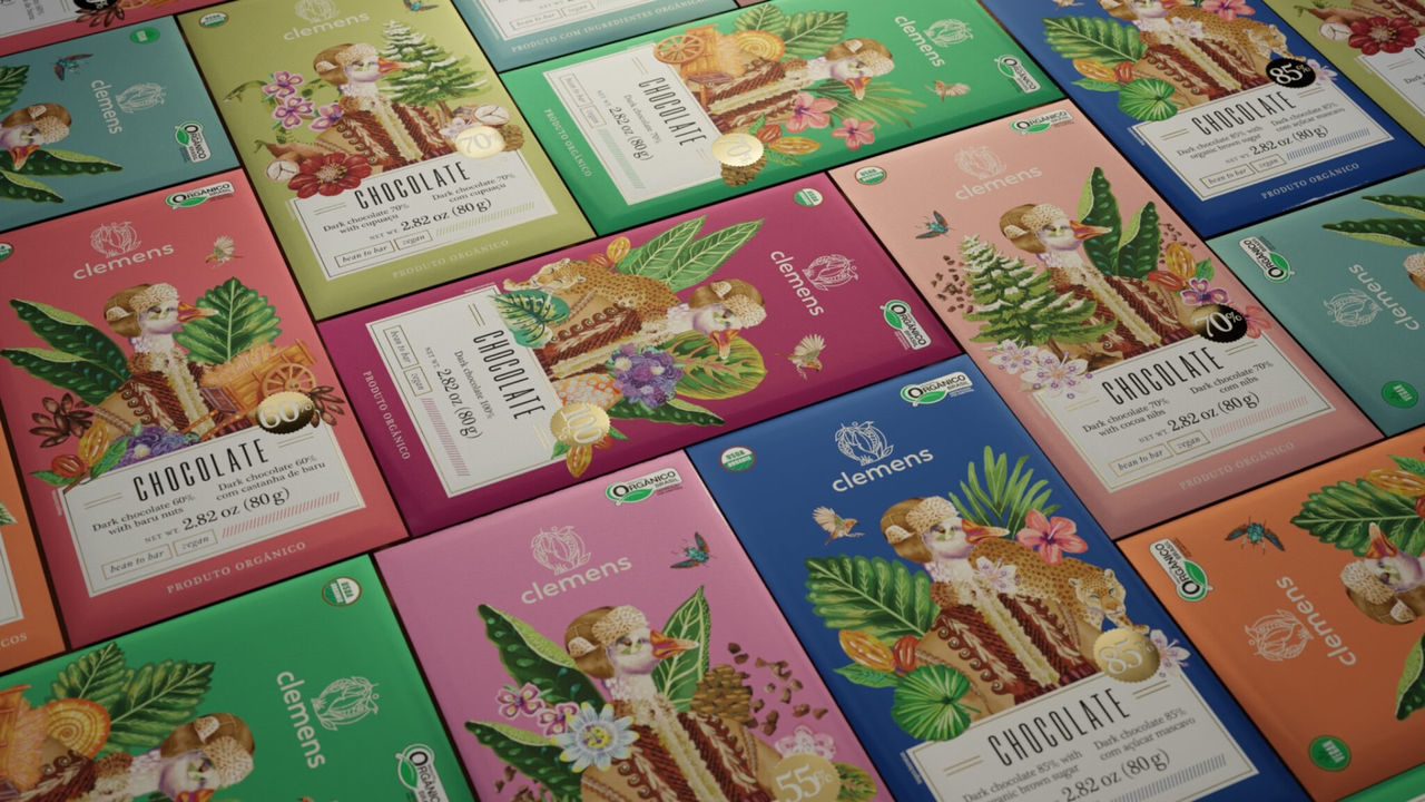 Conheça as novas embalagens da Clemens Chocolate, criadas com foco na exportação