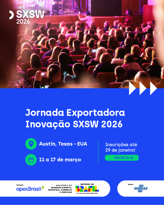 Missão empresarial leva startups e empresas da economia criativa ao SXSW 2026, nos Estados Unidos