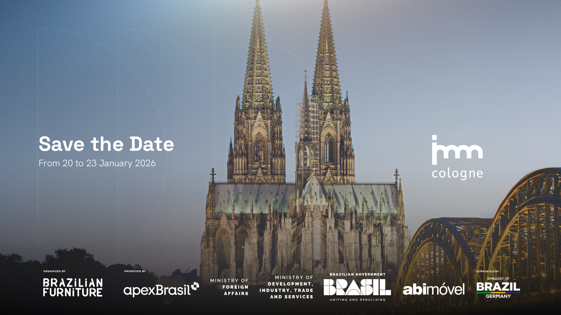 É hoje: Brasil na IMM Cologne 2026, na Alemanha 