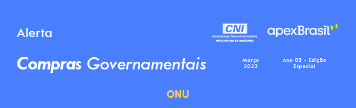 COMPRAS GOVERNAMENTAIS - ONU - FÁRMACOS E EQUIPAMENTOS MÉDICOS – EDIÇÃO ESPECIAL - 2023